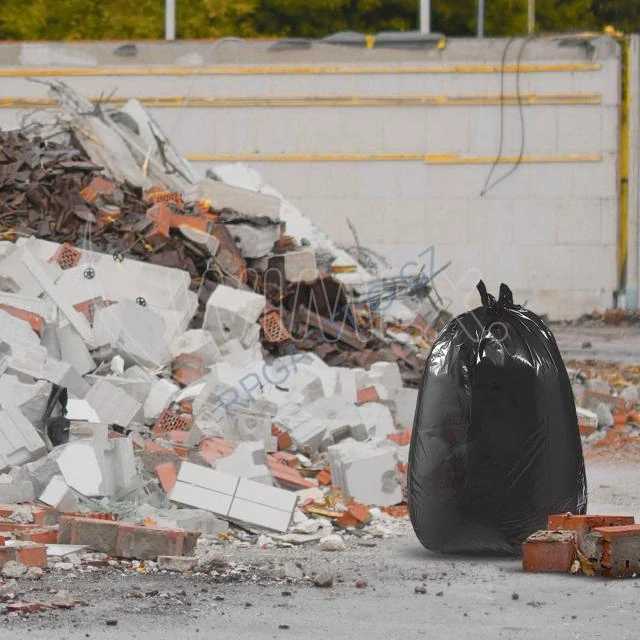 Pytle na stavební suť (LDPE) 100µm černé 70 x 110 cm 120L [10 ks] (69800 - 7D)