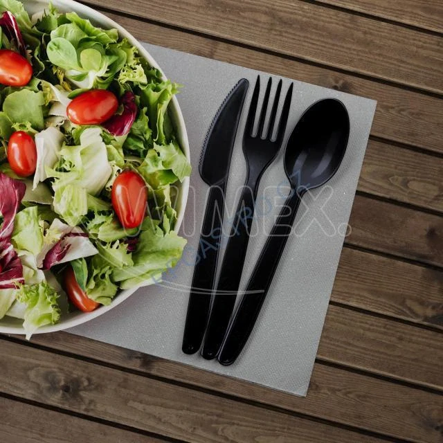 Vidličky (PP) opakovaně použitelné černé 18,5cm [50 ks] (22097-11C)