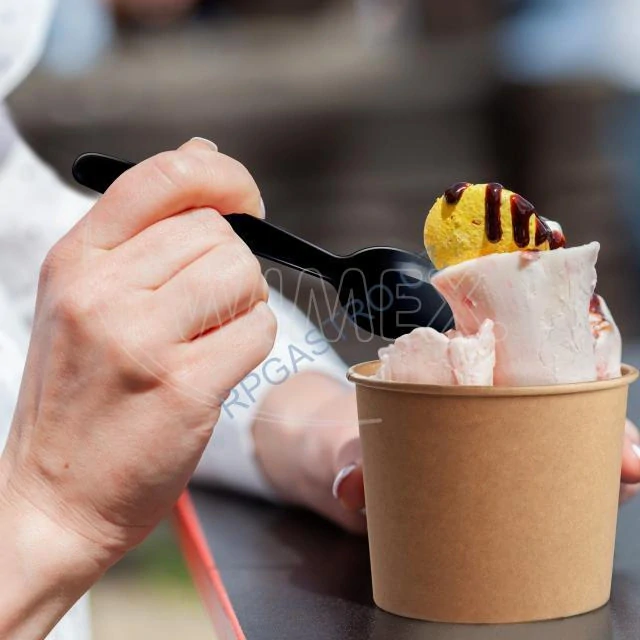 Kávové lžičky (PP) znovu použitelné černé 13cm [50 ks] (22095-11C)