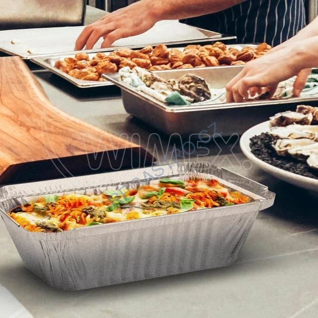 Miska (ALU) hranatá 186 x 137 x 49 mm 660ml na těstoviny [100 ks] (79136)