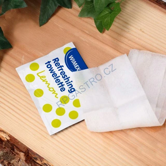 Osvěžující ubrousky citronové 18 x 12 cm [1000 ks] (71597)