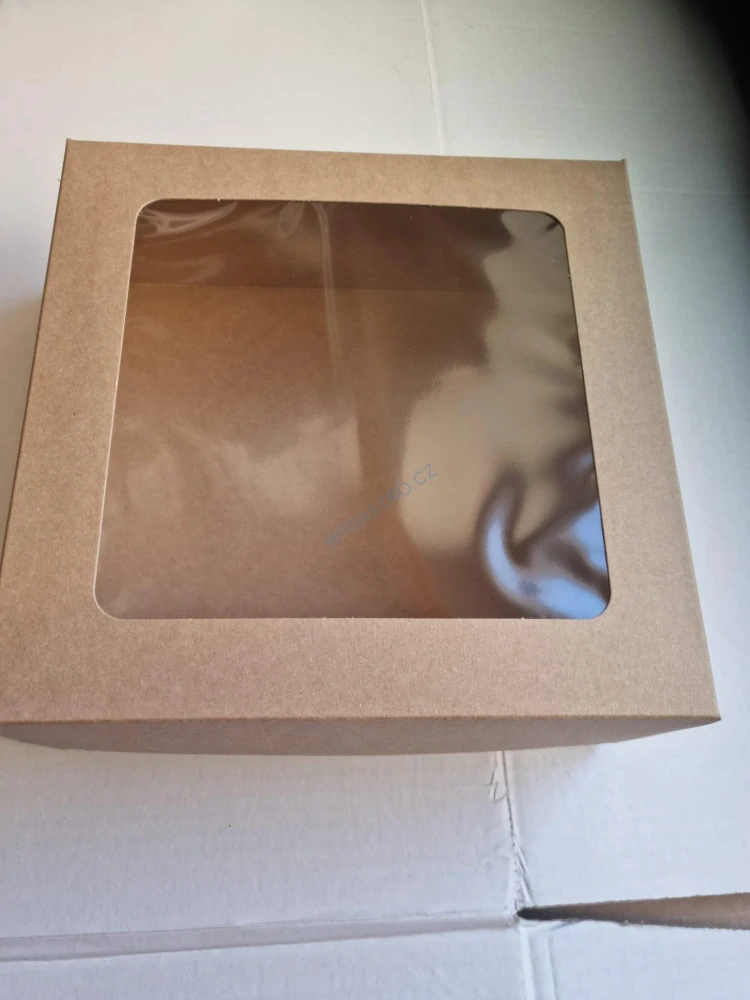 Krabice s okénkem KRAFT 22 x 22 x 9 cm, FSC Mix [1 ks] (71705.26)