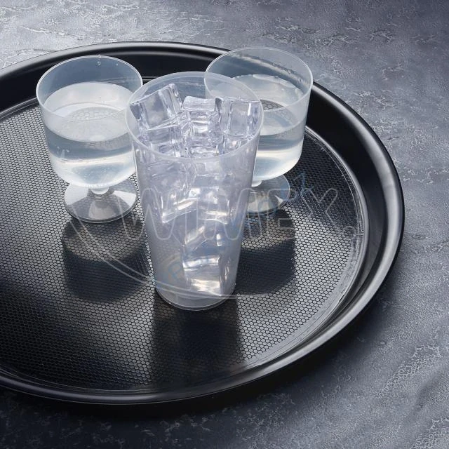 (Servírovací podnos (PS) Gastro protiskluzový kulatý černý Ø37 x 3 cm [1 ks] 74999)