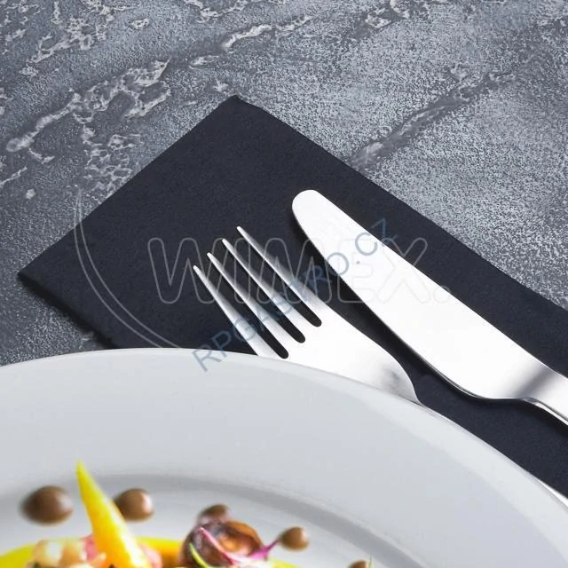 Ubrousky 2-vrstvé 33 x 33 cm, 1/8 skládané, černé[250 ks] (86819)