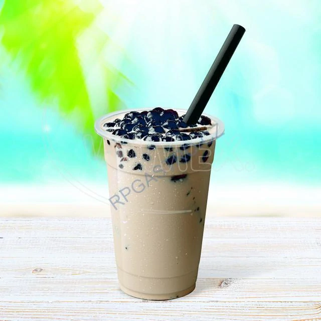 Slámky papírové Bubble Tea černé (PAP - 100% celulóza) Ø12mm x 21cm jednotlivě balené [100 ks]  (40998)