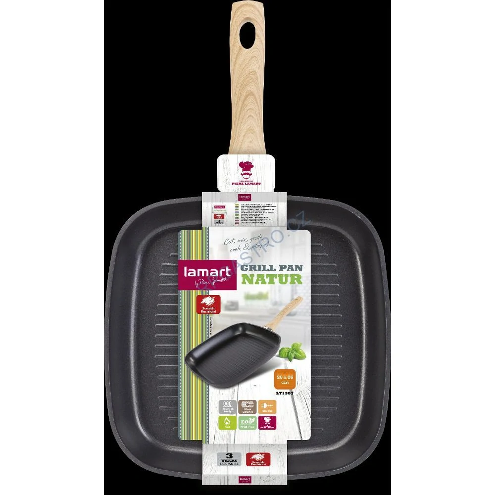LT1307 Grilovací pánev 26 X 26 cm NATUR LAMART