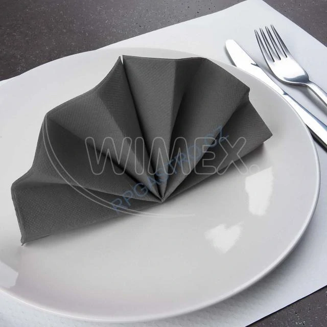 Ubrousky DekoStar šedé  38 x 38 cm [50 ks]  (87025)