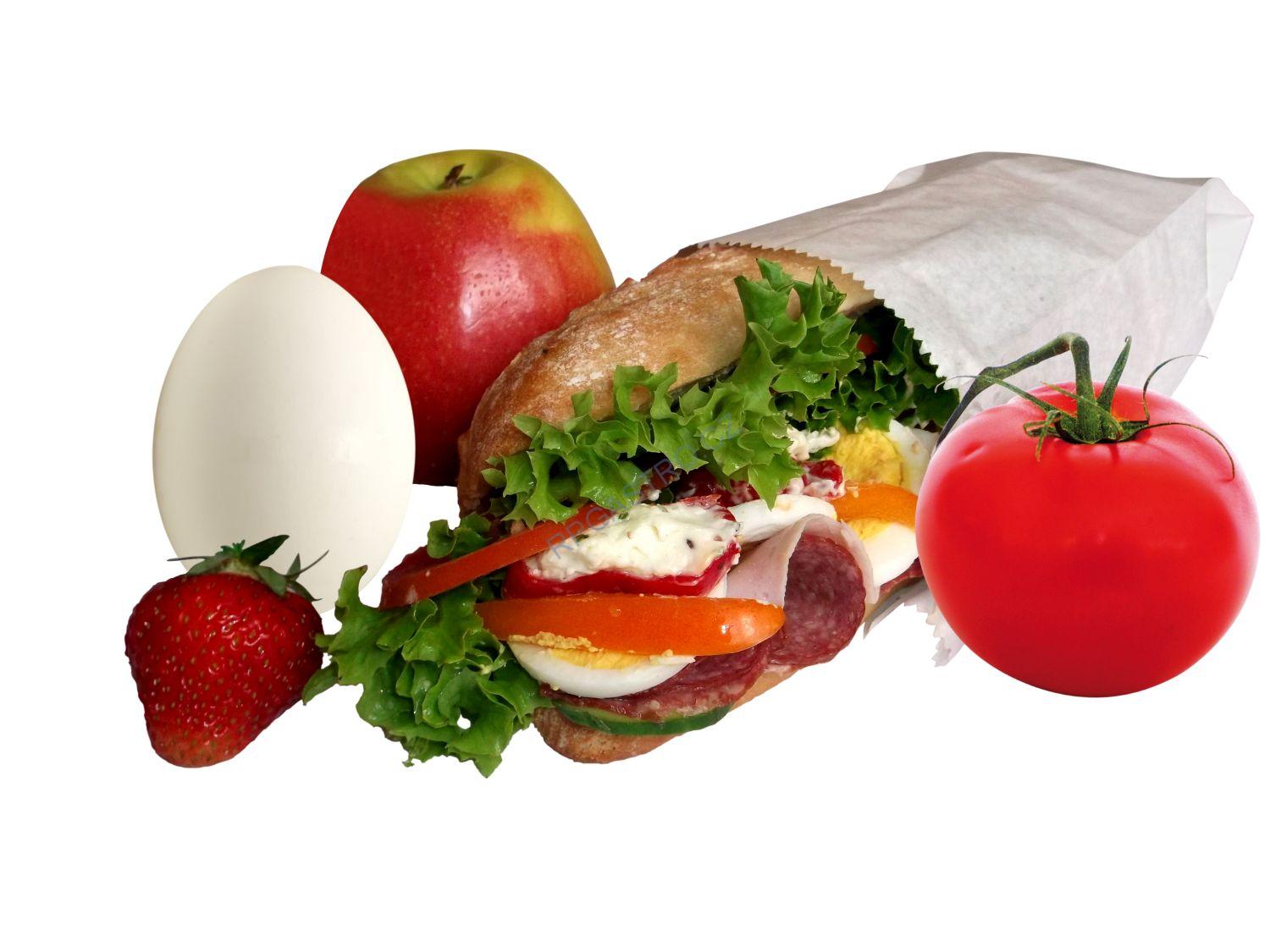 Svačinové papírové sáčky bílé 2 kg (14+7 x 32 cm) [1000 ks] (71020)