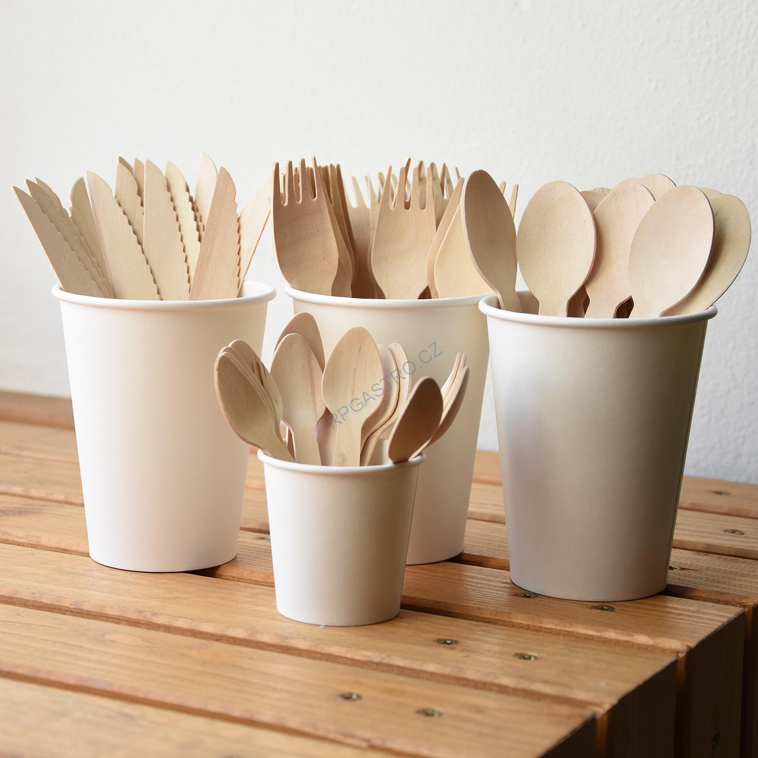 Vidlička ze dřeva 16 cm [100 ks] (66737-10B)