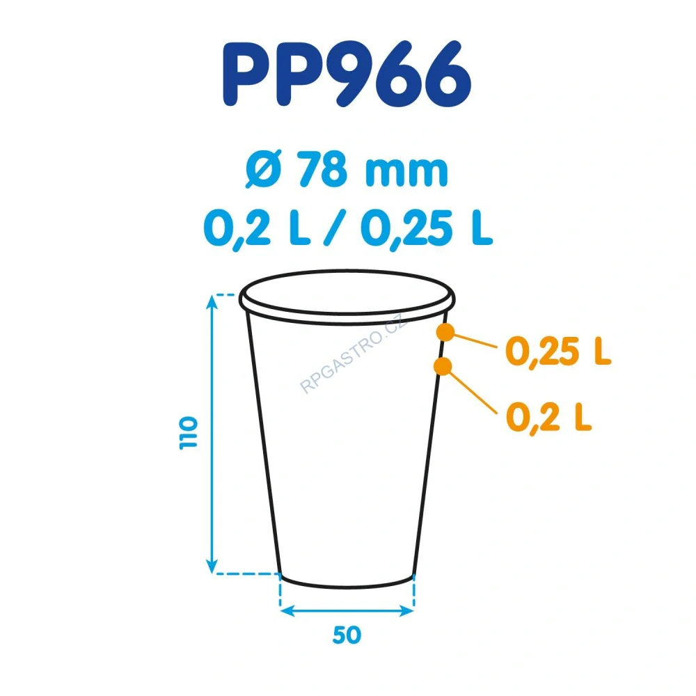 Termo - Kelímky (XPP) Airpac Snow`s bílé Ø78mm 0,2L/0,25L [50 ks] (PP966)
