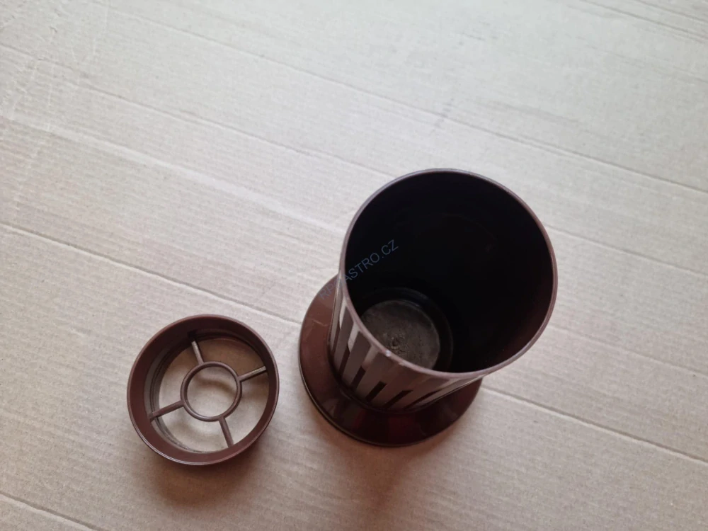 Váza na hrob Rovná se závažím 21,6 cm, hnědá