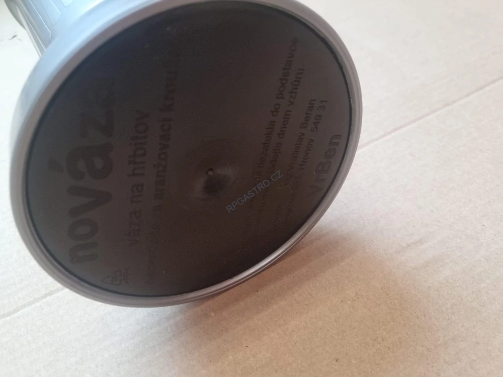 Váza na hrob Vysoká se závažím 27,4 cm šedá