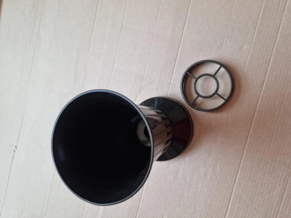 Váza na hrob se závažím Kalich 23,4 cm - černá