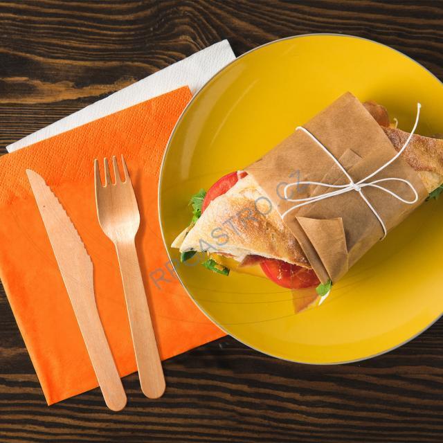 Vidlička ze dřeva 16 cm [100 ks] (66737-10B)