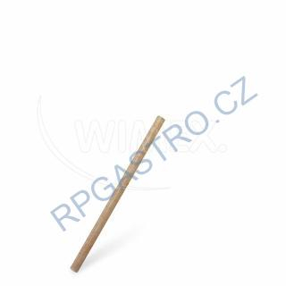 Slámky (bio-kompozitní ) přírodní hnědé, pr. 8 mm x 14 cm, [100 ks]  (40321 - 8B)