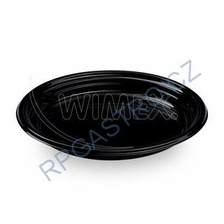 Talíř kulatý PP Reware Dinner vratný černý Ø 22 cm [12 ks] (PP952)