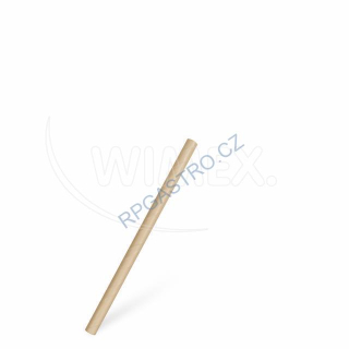 Slámky papírové JUMBO kraft 15 cm, Ø 8 mm [100 ks] (40911)