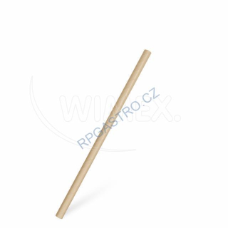 Slámky papírové JUMBO kraft 20 cm, Ø 8 mm [100 ks] (40924)