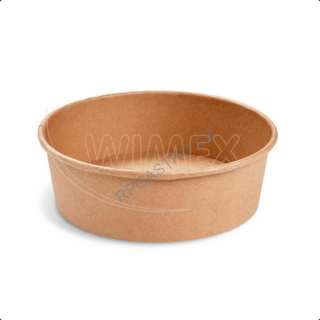 Papírové misky kulaté nepromastitelné kraft Ø185mm, 1100 ml [50 ks] (82911)