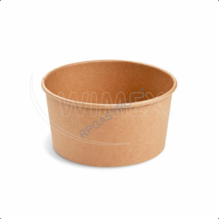 Papírové misky kulaté nepromastitelné kraft Ø150mm, 1000 ml [50 ks] (82799)