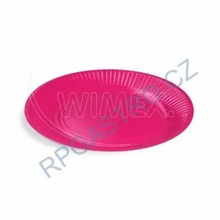 Papírové talíře fuchsia mělké Ø 23 cm [10 ks] (65358)