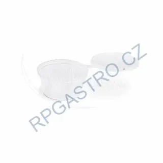 Dresinková miska (PP) s integrovaným víčkem průhledná Ø70mm 60ml [100 ks] (74906)