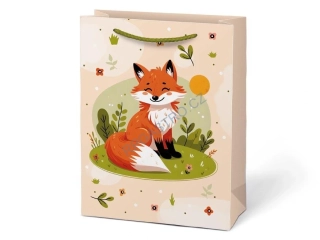 Dárková taška dětská vel.M motiv Liška (19 x 25 + 10 cm), 1 ks (5252825.3)