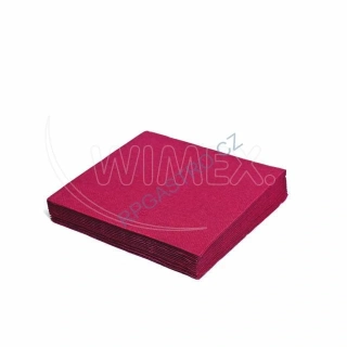 Ubrousky 2-vrstvé 33 x 33 cm vínové [250 ks] (86914) P3,4N